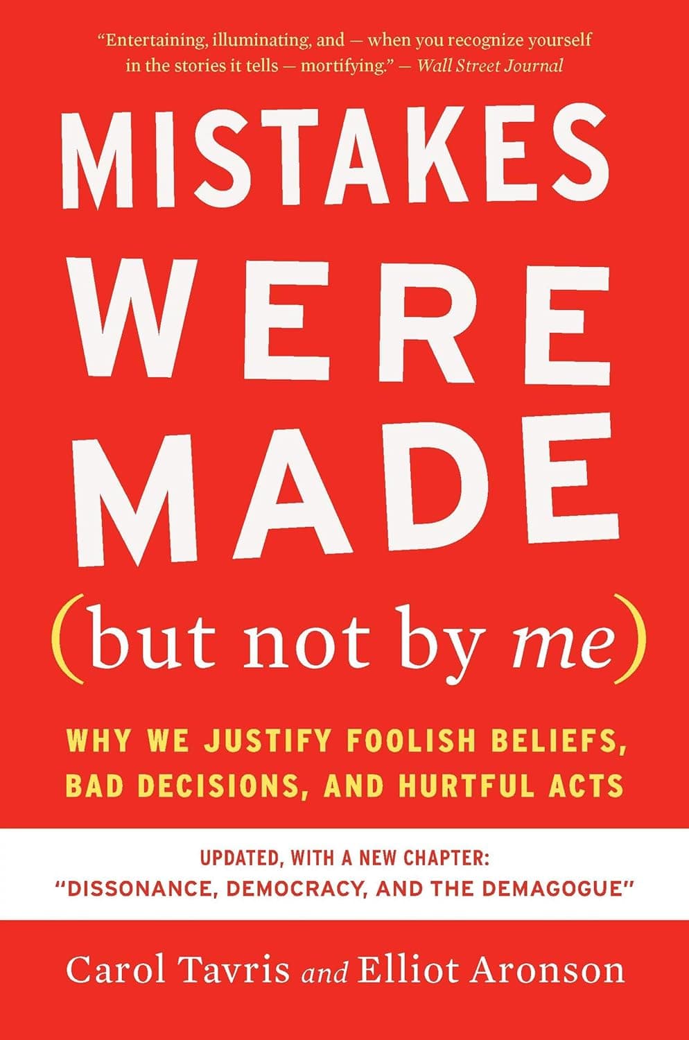 Cover Image for Mistakes Were Made but Not By Me by Carol Tavris